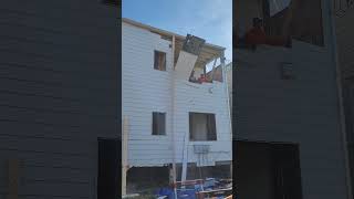 Rear enclosed porch demo [upl. by Aicenert808]