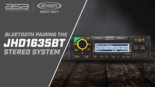 How To Pair Your JENSEN® Heavy Duty JHD1635BT Stereo With Bluetooth [upl. by Nehepts]