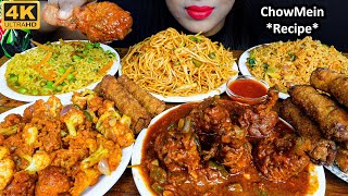 ASMR Chow MeinSchezwan Fried riceSpicy MaggiManchurian  Chinese Street Food ASMR Eating Video [upl. by Jenks]