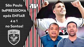 quotÉ EXTRAORDINÁRIO O São Paulo TÁ FORTE gente METEU UMA GOLEADA no Santos equot 4 a 1 é EXALTADO [upl. by Varuag]