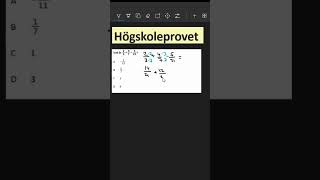 Högskoleprovet matematik högskoleprovet short utbildning tips tricks motivation shorts [upl. by Refanej]