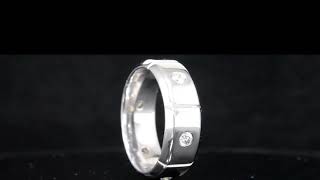 Natural Round Cut Diamond Mens Band Bezel Set [upl. by Azarria647]