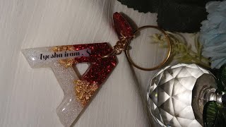 Resin name keychain  resin keychain  resin art [upl. by Barnet]