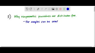 Why does the term distributionfree describe nonparametric procedures [upl. by Atterg]