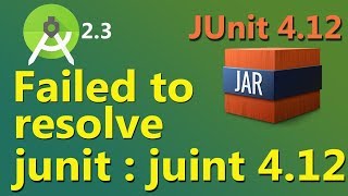 How to solve Failed to resolve junitjunit412 Android Studion 233 [upl. by Sinoda]