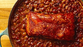 Crispy Pork Belly amp Bean Stew [upl. by Kroy]