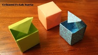 Cara membuat origami Kotak mudah [upl. by Nirmak]