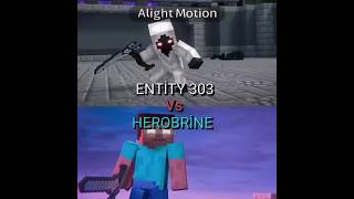 Herobrine Vs ENTİTY 303  keşfet minecraft herobrine entity versus viral freeedit [upl. by Rahas]