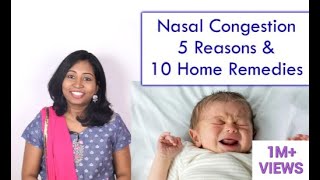 10 Nasal congestion home remedies  Nasal Congestion in Babies  Cough cold home remedy [upl. by Anitnas]