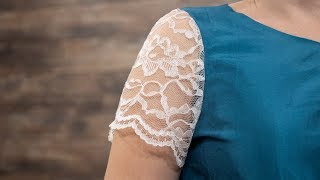 How to Sew a Lace Hem using the Border [upl. by Novyar715]