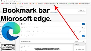 How to show Bookmark Bar in Microsoft Edge [upl. by Aillimac988]