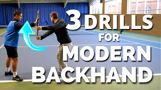 3 Drills For Modern One Handed Backhand in Tennis  Thiem Wawrinka Federer Backhand Technique [upl. by Wilda]