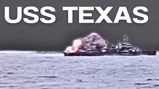 Battleship USS Texas Firing on D Day [upl. by Gail]