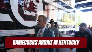 South Carolina football arrives at Kroger Field  97 [upl. by Nytnerb]