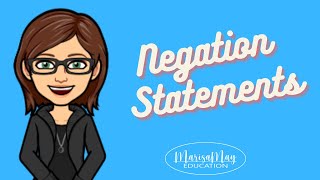 Negation Statements  Use the word NOT [upl. by Neih]