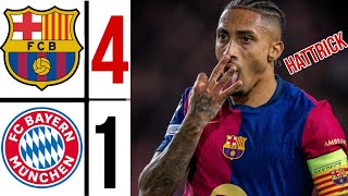 🔴 Barcelona vs Bayern Munich HIGHLIGHTS  raphinha hattrick  Champions League 202425 [upl. by Adnilg]