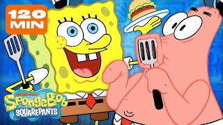 EVERY Time Anyone Cooked a Krabby Patty 🍔  2 Hour Compilation  SpongeBob [upl. by Tterrab]