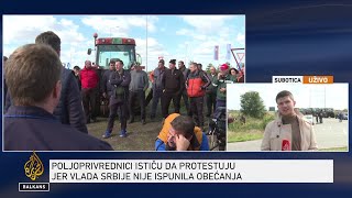 Protest poljoprivrednika u Subotici najavili blokadu puta [upl. by Jacy]