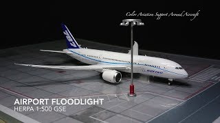 1500 FloodLight Herpa GSE with 1400 Boeing 787 Support Around Aircraft 20 [upl. by Eitsirk]