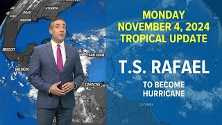 Tropics Update Tropical Storm Rafael expected to become hurricane could threaten US [upl. by Sabella654]