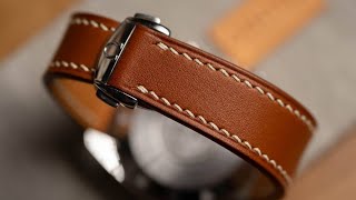 Making a Barenia Leather Watch Strap  Genteel Handmade [upl. by Yekciv390]