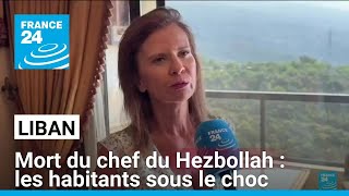 Les Libanais réagissent à la mort du chef du Hezbollah • FRANCE 24 [upl. by Drawoh962]