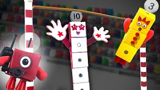 Numberblocks TenVaulting  Learn To Add Large Numbers  Keiths Toy Box [upl. by Novaj]