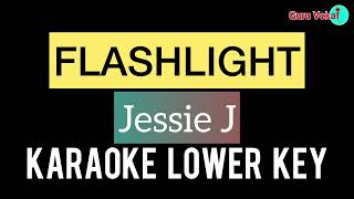 Jessie J  Flashlight Karaoke Lower Key  Karaoke Guru Vokal [upl. by Ronalda]