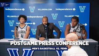 Mens Basketball  Postgame Press Conference vs Penn [upl. by Gorlin]