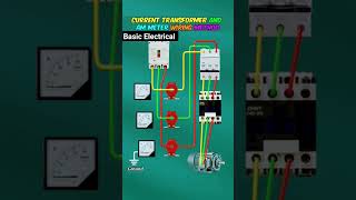 Current Transformer And Am Metre Wiring 💥electricalwork Basicelectrical mcbconnection [upl. by Rebmyk]