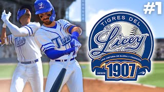 TIGRES DEL LICEY VS EL CARIBE  EPISODIO 1  FRANQUICIA  MLB The Show 24 [upl. by Zizaludba]