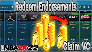 HOW TO COLLECT AND REDEEM ENDORSEMENT DEALS AND CHECKS ON NBA 2K22 NEXT GEN [upl. by Giselbert]