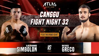 CFN 32  AJULDIHAMRO SIMBOLON vs MATHIEU GRECO [upl. by Mighell]