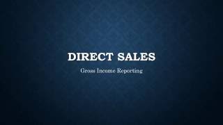 Direct Sellers Gross Income [upl. by Erikson]