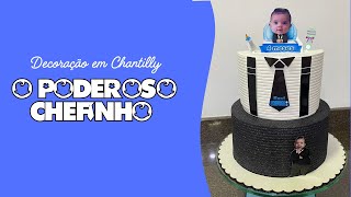 Bolo de mêsversário tema O PODEROSO CHEFINHO em chantilly [upl. by Hartnett975]