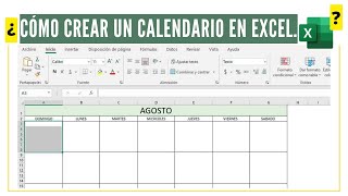 Como crear un calendario en Excel [upl. by Eed864]