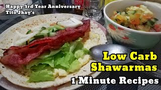 LOW CARB SHAWARMAS  1 MINUTE RECIPES [upl. by Yenal]