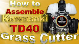 How to assemble Kawasaki TD40 twostroke engine [upl. by Ainnos973]