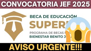 AVISO URGENTE Convocatoria de la Beca Jóvenes Escribiendo el Futuro 2025 Noviembre 2024 [upl. by Wahl]