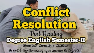 Conflict Resolution SemesterII degreeenglish degreeenglishpostreading [upl. by Yennej]