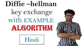 Diffie hellman key exhange algoritm with example in Hindi  CSS series 6 [upl. by Nollahs]