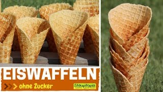 So machst du knusprige amp glutenfreie Low Carb Eiswaffeln selber  Low Carb Waffelhörnchen Rezept [upl. by Blossom825]