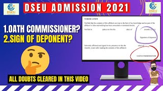 DSEU ADMISSION 2021🤔DSEU ANIT RAGGING AFFIDAVIT OATH COMMISSIONER AND SIGN OF DEPONENT🤔dseu [upl. by Nevak]