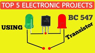 TOP 5 Electronic Projects With BC547 Transistor  ZAFERYILDIZ52 [upl. by Ialokin]