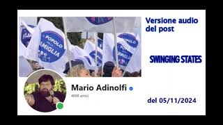 Da un post FB di Mario Adinolfi del 051124 [upl. by Sivrad983]