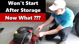 Lawn Mower WONT START after storage  How to FIX it  Briggs amp Stratton Craftsman [upl. by Izak]