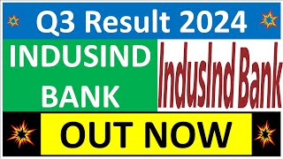 INDUSIND BANK Q3 results 2024  INDUSIND BANK results today  INDUSIND BANK Share latest News today [upl. by Emirej115]