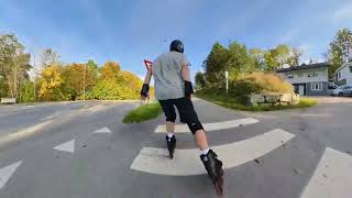 Rollerblading in Porsgrunn Norway [upl. by Nohsid642]