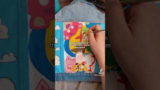 Custom jean jacket 👩🏽‍🎨🎨 toystory disney painting artist art handpainted fyp [upl. by Noedig]