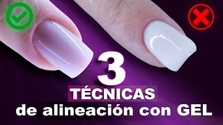 ❌¡NO alinees las uñas así Déjame enseñarte  3 técnicas de alineación con gel  Pinceles de gel [upl. by Aerdnaz338]